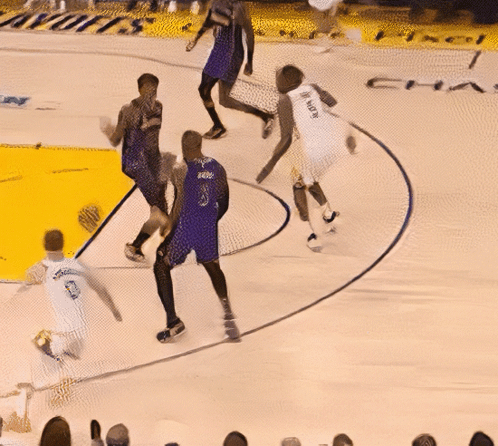 A Basketball Game Is Being Played In Front Of A Chase Ad GIF