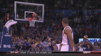 A Basketball Game Is Being Played In Front Of A Homer 'S Sign GIF