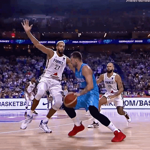 A Basketball Game Is Being Played In Germany GIF