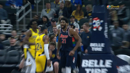 A Basketball Game Is Being Played In Philadelphia On Nbc Sports GIF