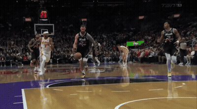 A Basketball Game Is Being Played With A Score Of 23 GIF