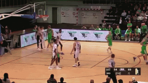 A Basketball Game Is Being Played With A Score Of 69 To 54 In The 3Rd Quarter GIF