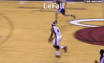 A Basketball Game Is Being Played With The Words Lefall Above The Players GIF