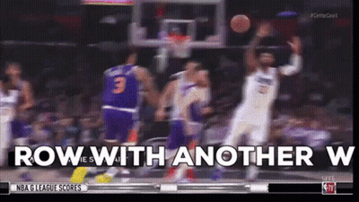 A Basketball Game Is Being Played With The Words Row With Another W On The Bottom GIF