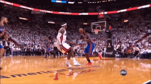 A Basketball Game Is Being Shown On Abc Television GIF