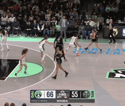 A Basketball Game Is Underway And The Score Is 66-55 GIF