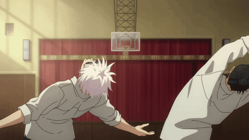 A Basketball Hoop Is Visible In The Background Of A Cartoon Scene GIF