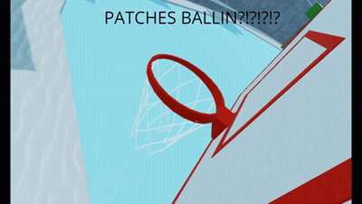 A Basketball Is Going Through A Hoop With The Words Patches Ballin Written Below It GIF