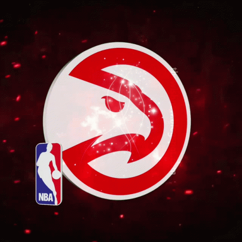 A Basketball Logo For The Atlanta Hawks Is Shown GIF