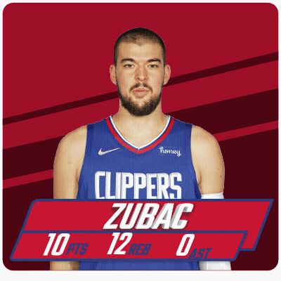 A Basketball Player For The Clippers Has A Score Of 12 Points GIF