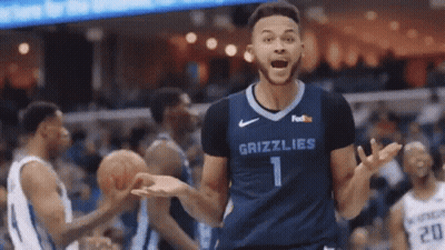 A Basketball Player For The Grizzlies Is Celebrating GIF
