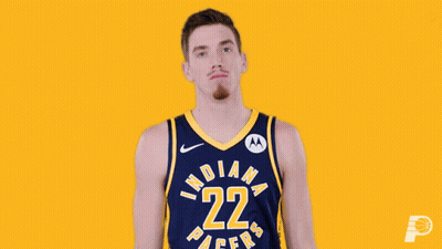 A Basketball Player For The Indiana Pacers Poses For A Picture GIF