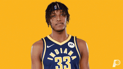 A Basketball Player For The Indiana Pacers Wearing Number 33 GIF