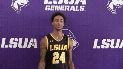 A Basketball Player For The Lsu Generals Is Running GIF