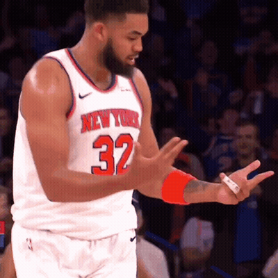 A Basketball Player For The New York Knicks Wearing Number 32 GIF