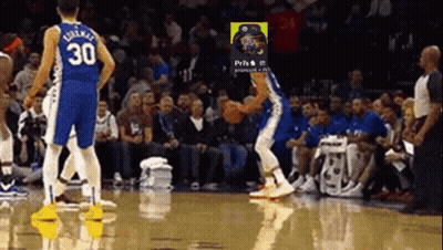 A Basketball Player In A Blue Jersey With The Number 30 On It GIF