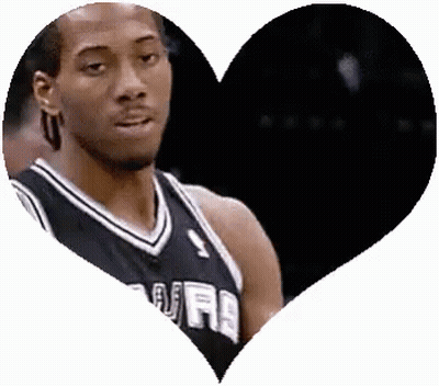 A Basketball Player In A Heart Shaped Frame . GIF