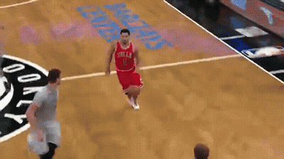 A Basketball Player In A Red Jersey With The Number 11 On It GIF