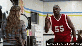 A Basketball Player In A Red Jersey With The Number 55 On It GIF