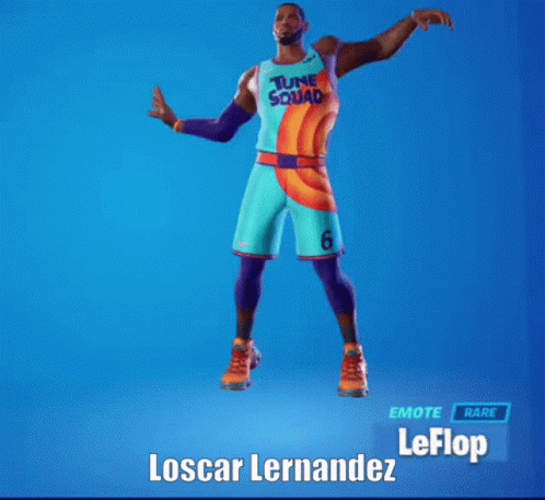 A Basketball Player In A Tune Squad Uniform Is Dancing GIF