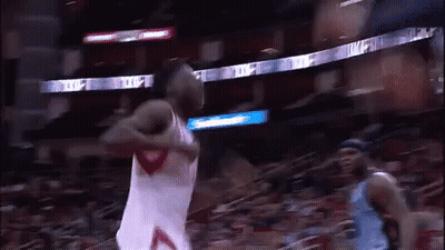 A Basketball Player In A White Jersey With The Letter A On The Front GIF