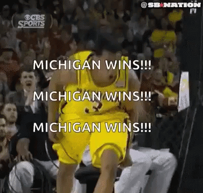 A Basketball Player In A Yellow Jersey Is Jumping In The Air While Sitting On A Chair . GIF