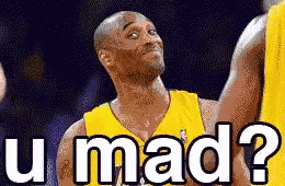 A Basketball Player In A Yellow Jersey Says U Mad . GIF