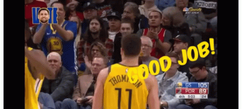 A Basketball Player In A Yellow Jersey With The Number 11 On It GIF