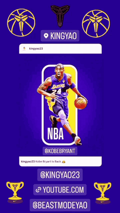 A Basketball Player Is Dribbling A Basketball On A Purple And Yellow Background GIF