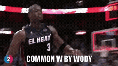 A Basketball Player Is Wearing A Jersey That Says El Heat 3 GIF