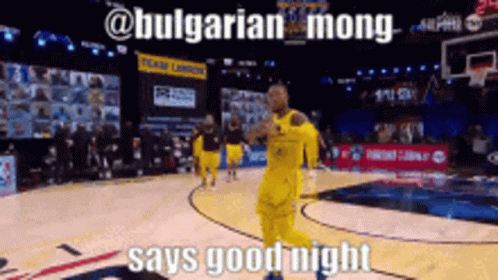 A Basketball Player On A Court With The Caption Says Good Night GIF