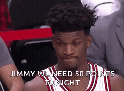 A Basketball Player Says Jimmy We Need 50 Points Tonight During A Game GIF