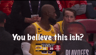 A Basketball Player Says " You Believe This Ish " At The End Of A Game GIF