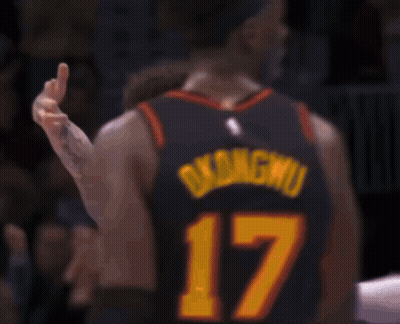 A Basketball Player Wearing A Charlotte Jersey Giving The Middle Finger GIF