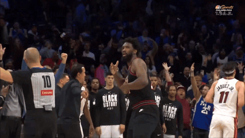 A Basketball Player Wearing A Jersey That Says Black History On It GIF
