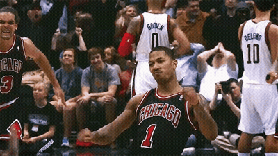 A Basketball Player Wearing A Jersey That Says Chicago 1 GIF