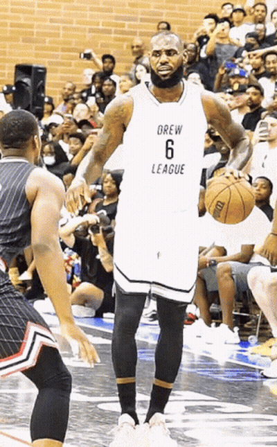 A Basketball Player Wearing A Jersey That Says Drew 6 League GIF
