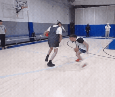 A Basketball Player Wearing A Jersey That Says ' Nc State ' On It GIF