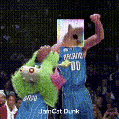A Basketball Player Wearing A Jersey That Says Orland 00 GIF