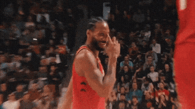 A Basketball Player Wearing A Jersey That Says Rose Talks To Another Player GIF