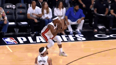 A Basketball Player Wearing A Jersey That Says Vincent GIF