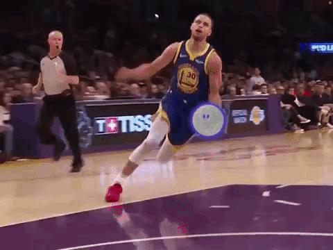 A Basketball Player Wearing A Jersey With The Number 30 On It GIF
