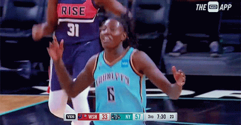 A Basketball Player Wearing A Jersey With The Number 6 On It GIF