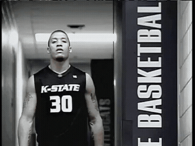 A Basketball Player Wearing A K-State Jersey Number 30 GIF