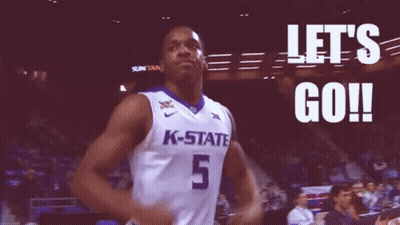 A Basketball Player Wearing A K-State Jersey With The Number 5 GIF