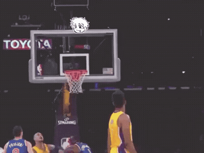 A Basketball Player Wearing A Lakers Jersey With The Number 0 GIF