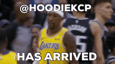 A Basketball Player Wearing A Lakers Jersey With The Number 5 On It GIF