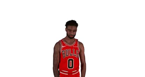 A Basketball Player Wearing A Red Bulls Jersey With The Number 0 On It GIF