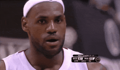 A Basketball Player Wearing A White Headband And A White Jersey With Mia Leads 0-1 On The Screen GIF