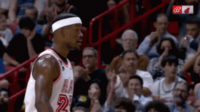 A Basketball Player Wearing A White Headband With The Number 25 On It GIF